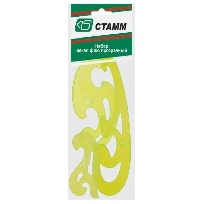 Трафарет набор лекал 25см,17см,12см, NEON Cristal цвет ассорти ЛК02