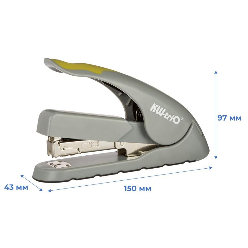 Степлер KW-trio LEVEL-TOUCH до 40 листов, энергосберегающий, сер-зел