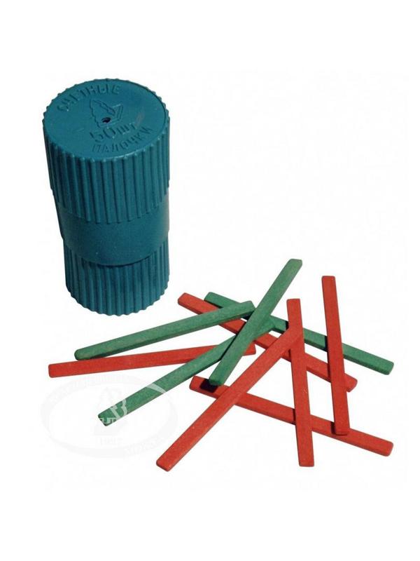 Счетные палочки деревянные,50шт,пласт.тубус,С21