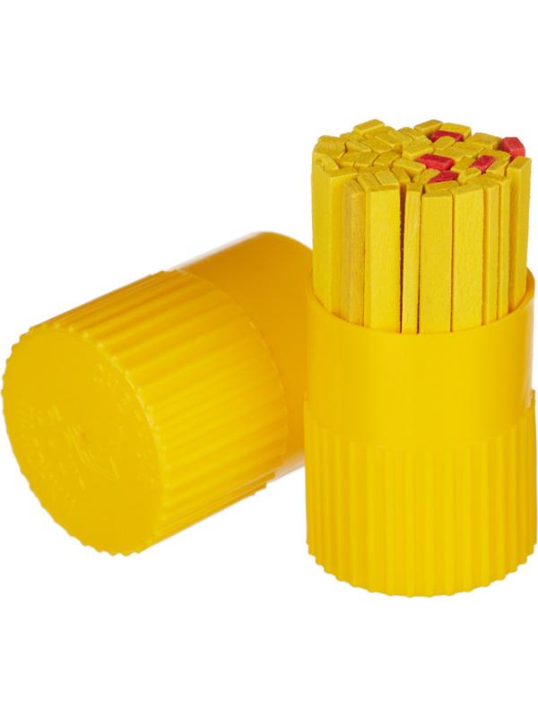 Счетные палочки деревянные,50шт,пласт.тубус,С21