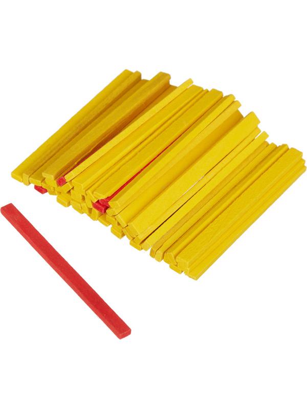 Счетные палочки деревянные,50шт,пласт.тубус,С21