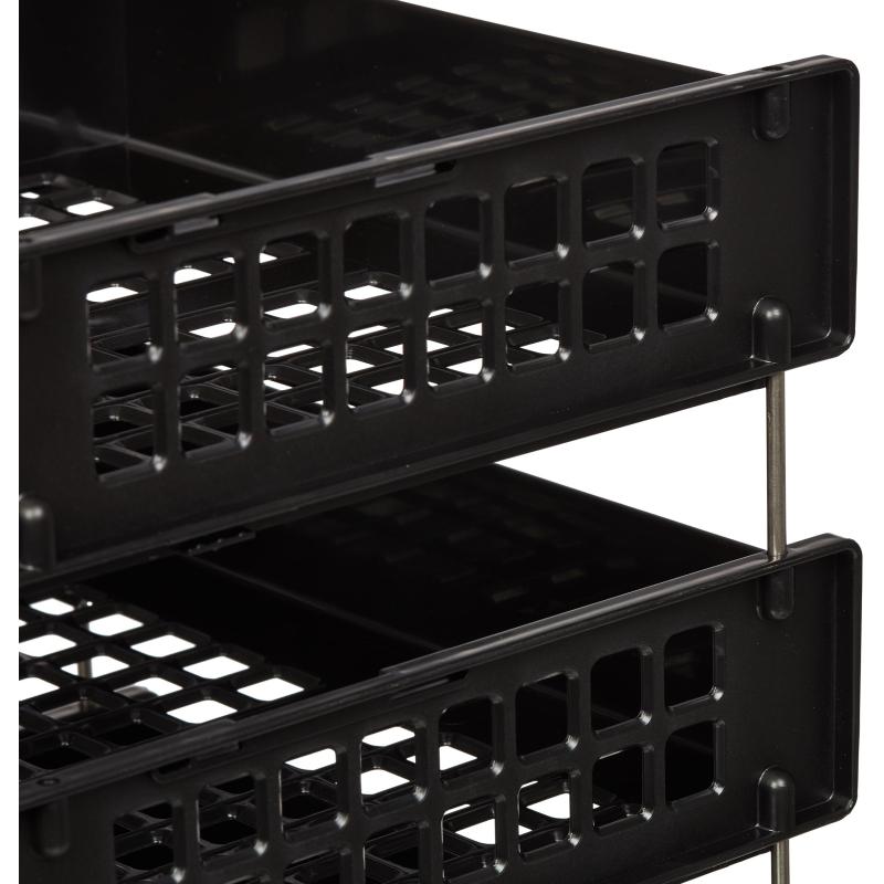 Набор лотков STRONG 3 шт. гориз.на металл.стержнях черный