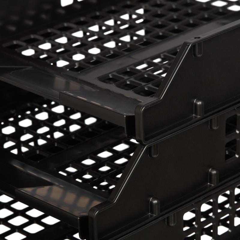 Набор лотков STRONG 3 шт. гориз.на металл.стержнях черный