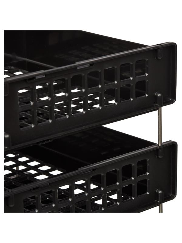 Набор лотков STRONG 3 шт. гориз.на металл.стержнях черный