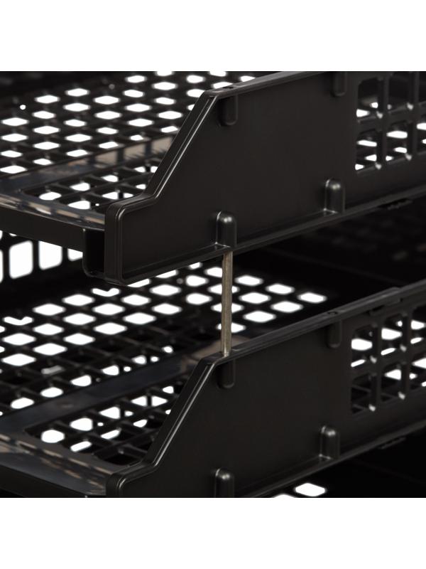 Набор лотков STRONG 3 шт. гориз.на металл.стержнях черный