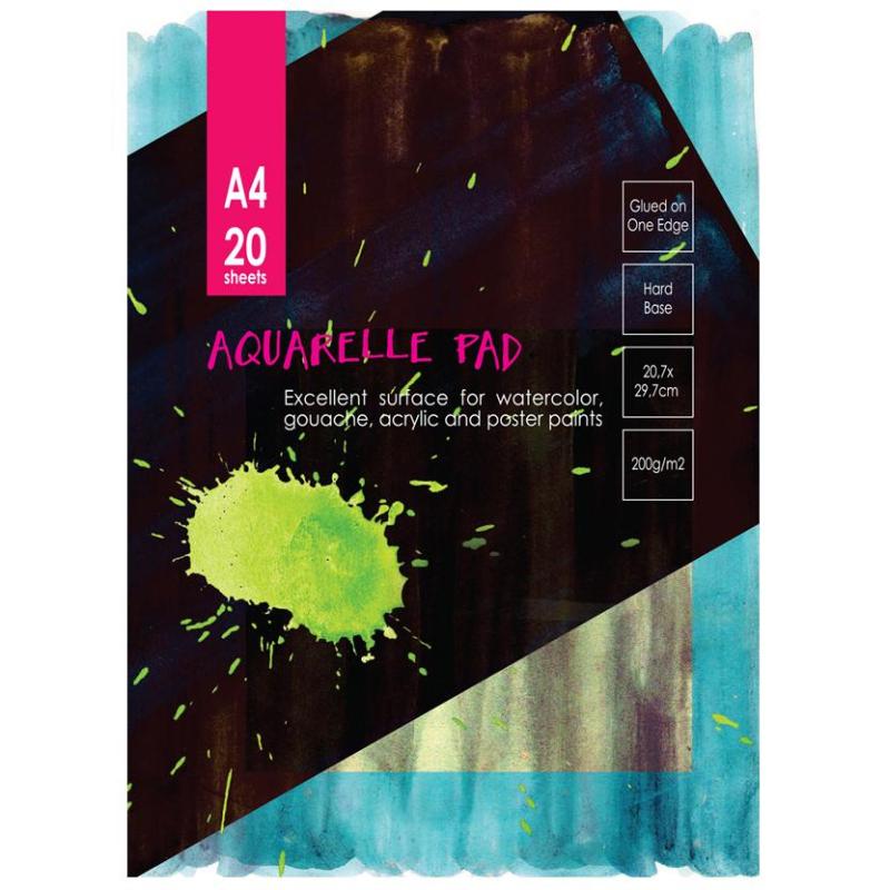 Альбом для акварели Kroyter 20л,А4,склейк,блок ГОЗНАК,200гр,тв.подлож,05664