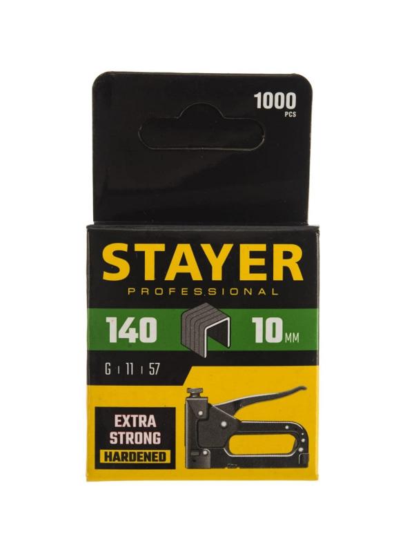 Скобы для степлера закал., тип 140, 10мм, 1000 шт STAYER 31610-10