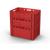 Контейнер пластиковый 600х400х300мм сплош/сплош красный (арт.210)