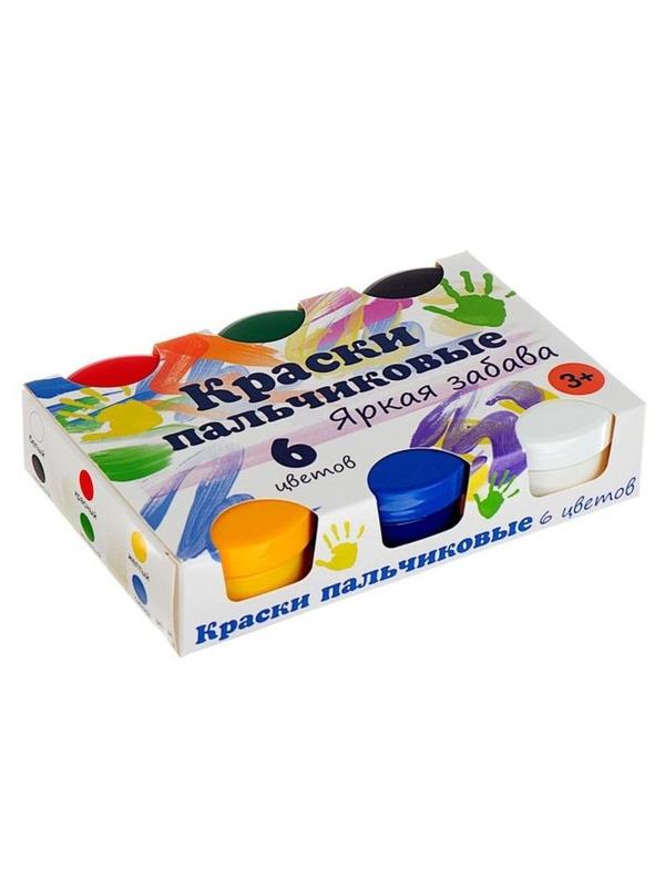 Краски пальчиковые 6цв Яркая забава Спектр