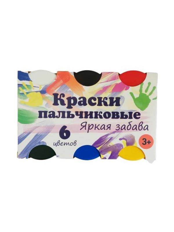Краски пальчиковые 6цв Яркая забава Спектр