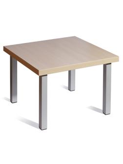 Стол журнальный KD_Триада выбеленный дуб/алюминий