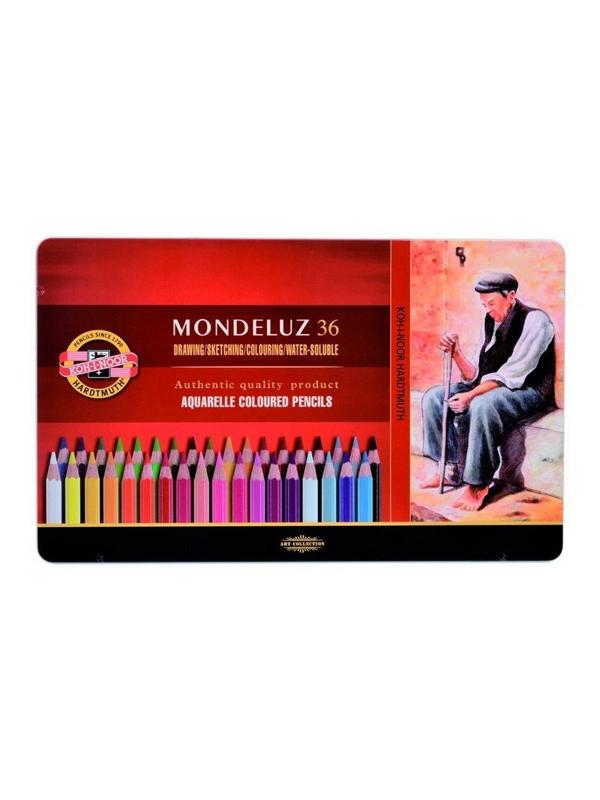 Карандаши акварельные 36цв./наб. KOH-I-NOOR 3725 в мет.боксе Чехия