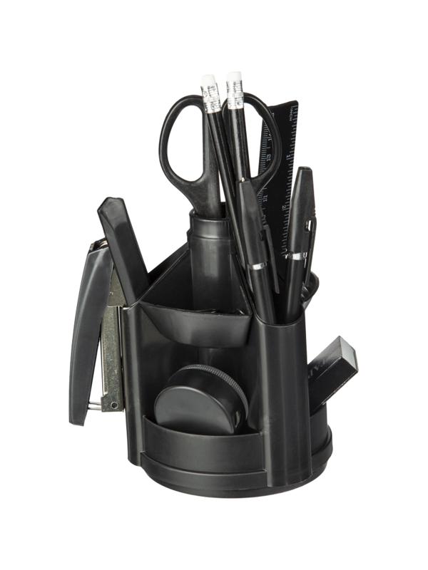 Набор настольный ATTACHE Economy черный, вращающийся -14предметов