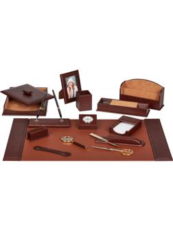 Набор настольный класса люкс офисн.кож. 13 предм.CROCODILE D231026 тем.кор
