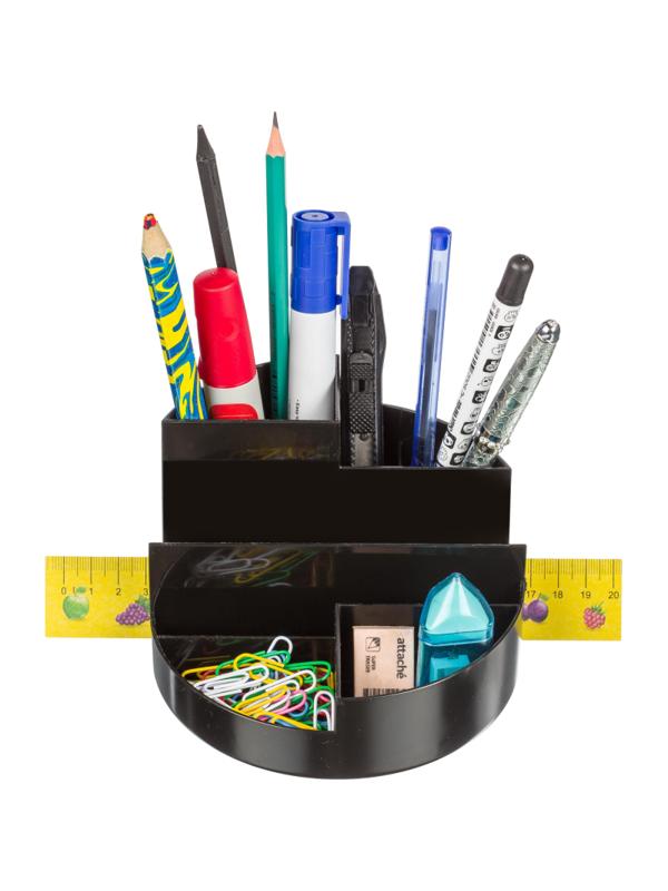 Подставка-органайзер д/канцеляр.мелочей Attache ПРОФИ 7 отд черный ОР01АЕ