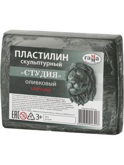 Пластилин Скульптурный Гамма Лицей оливковый, мягкий,0,5 кг