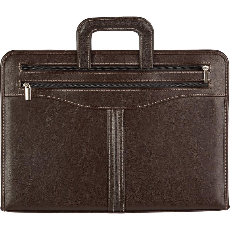 Портфель из кож/зам ГАММА 118м, для док-тов ф.А4+, с выдв.ручками, коричн
