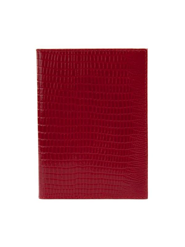 Обложка для паспорта FABULA  O.1.КК.красный, Reptile нат.кожа