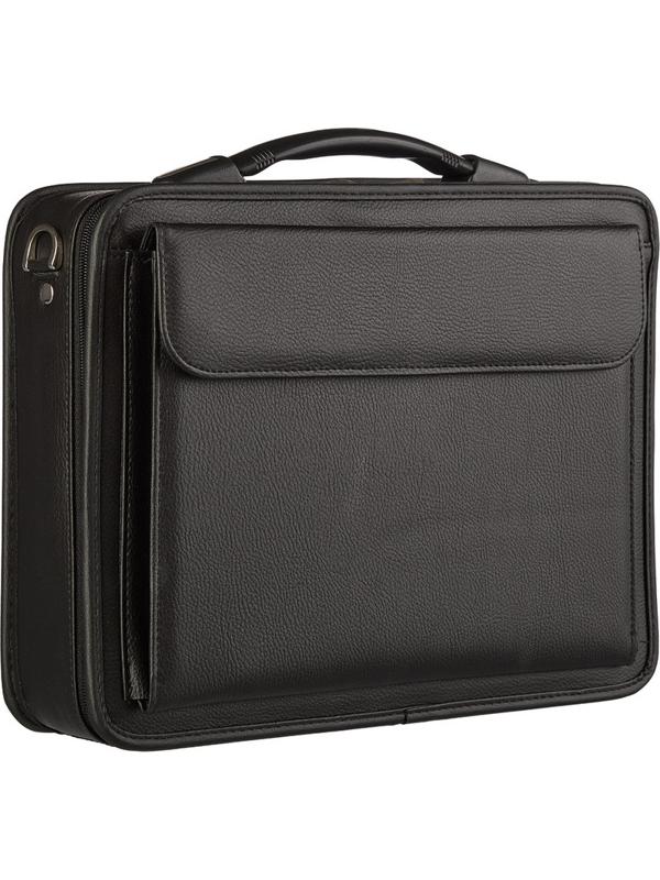 Портфель САММИТ 894 имп.кож/зам, черный 36х27