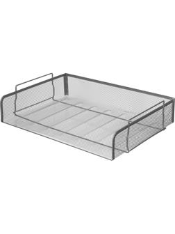 Лоток для бумаг Attache горизонт. попереч, металл. сетка, выс.80мм(серебро)