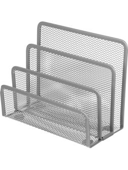Подставка Attache 3х секц. для бумаг и писем, мет. сетка, выс.135мм(серебр)