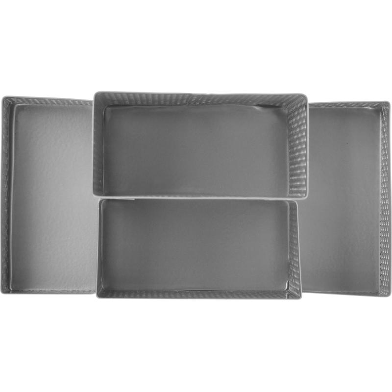 Подставка Attache 4х секц. для канц.прин.Башня ,мет.сет,160х110х80мм(сереб)