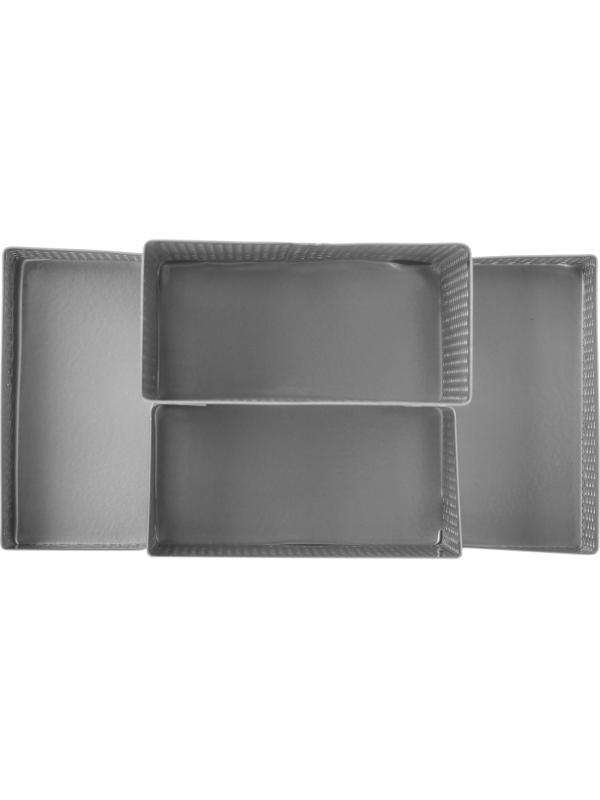 Подставка Attache 4х секц. для канц.прин.Башня ,мет.сет,160х110х80мм(сереб)