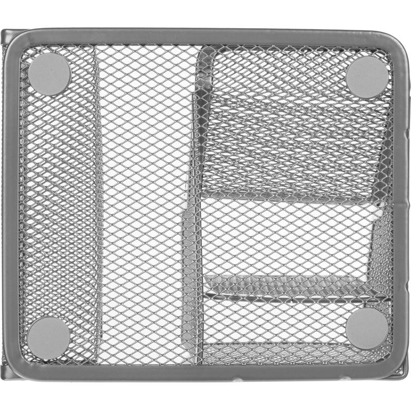 Подставка Attache 4х секц. для ручек,писем,мет.сетка,145х130х128мм(сереб)