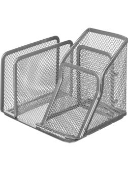 Подставка Attache 4х секц. для ручек,писем,мет.сетка,145х130х128мм(сереб)