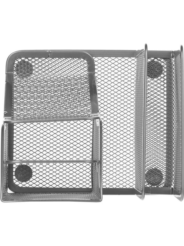 Подставка Attache 4х секц. для ручек,писем,мет.сетка,145х130х128мм(сереб)