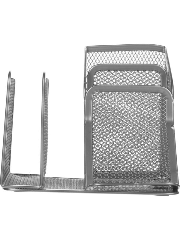 Подставка Attache 4х секц. для ручек,писем,мет.сетка,145х130х128мм(сереб)