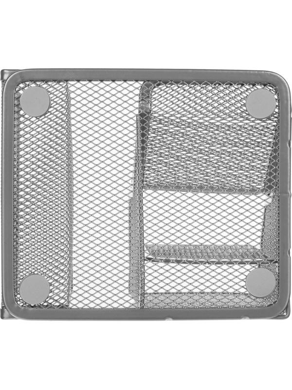 Подставка Attache 4х секц. для ручек,писем,мет.сетка,145х130х128мм(сереб)