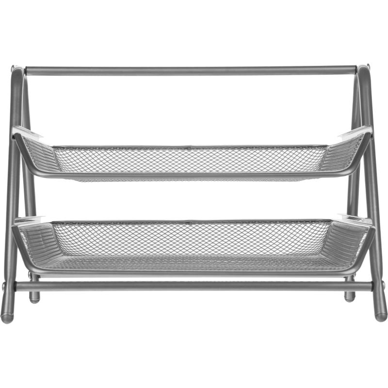 Лоток для бумаг Attache 2-х уров.горизон.металл сетка 295x355x205мм(сереб)