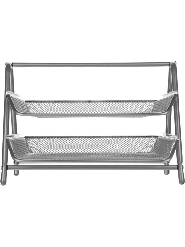 Лоток для бумаг Attache 2-х уров.горизон.металл сетка 295x355x205мм(сереб)