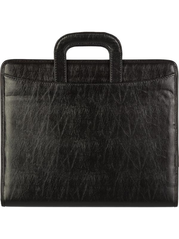 Папка деловая из кож/зам НАВИГАТОР N 108и на молн, с выдв.ручками, чер