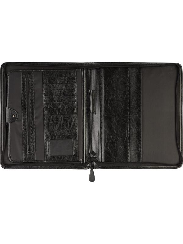 Папка деловая из кож/зам НАВИГАТОР N 108и на молн, с выдв.ручками, чер