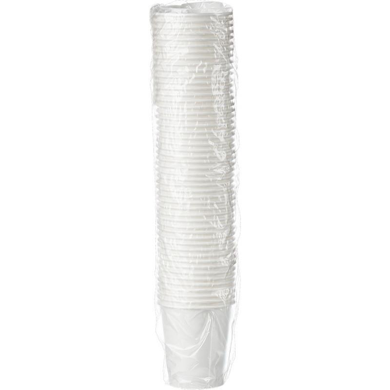 Стакан одноразовый бум однослойный d-80мм 200мл белый 50шт/уп