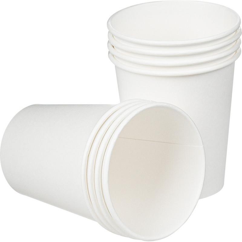 Стакан одноразовый бум однослойный d-80мм 200мл белый 50шт/уп