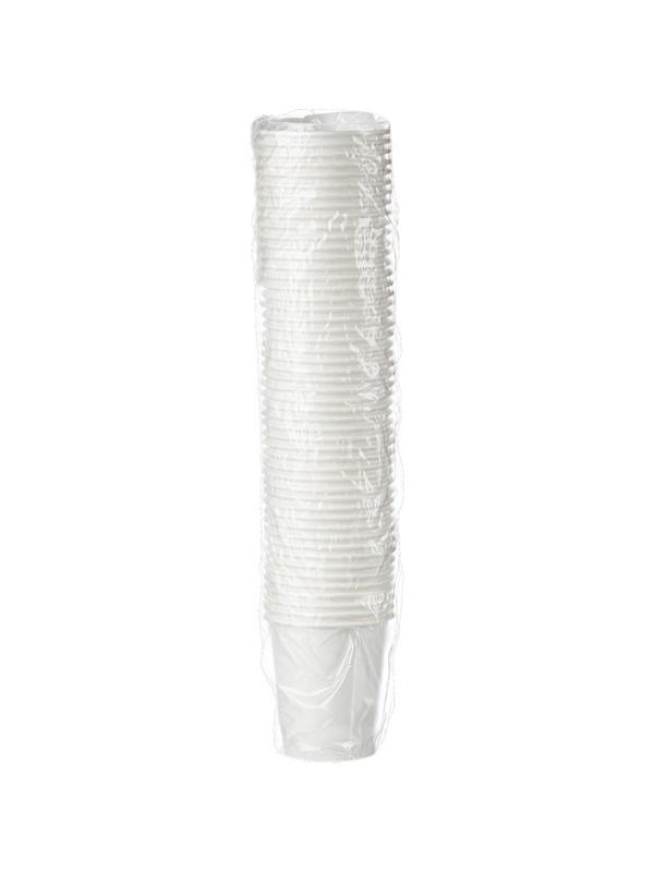 Стакан одноразовый бум однослойный d-80мм 200мл белый 50шт/уп