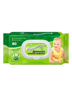 Салфетки влажные PAMPERINO ДЕТСКИЕ 80шт в упаковке с клапаном