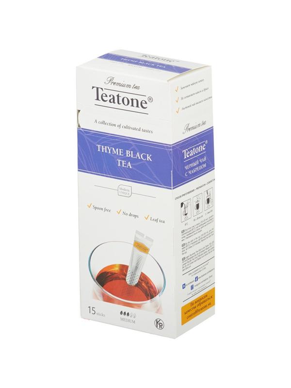 Чай Teatone черный с чабрецом в металл.стике 15шт/уп. 745