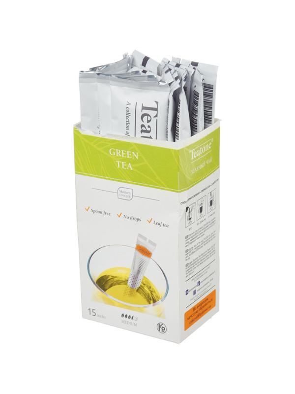 Чай Teatone зеленый в металл.стике 15шт/уп. 736