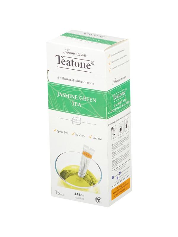 Чай Teatone зеленый с жасмином в металл.стике 15шт/уп. 737