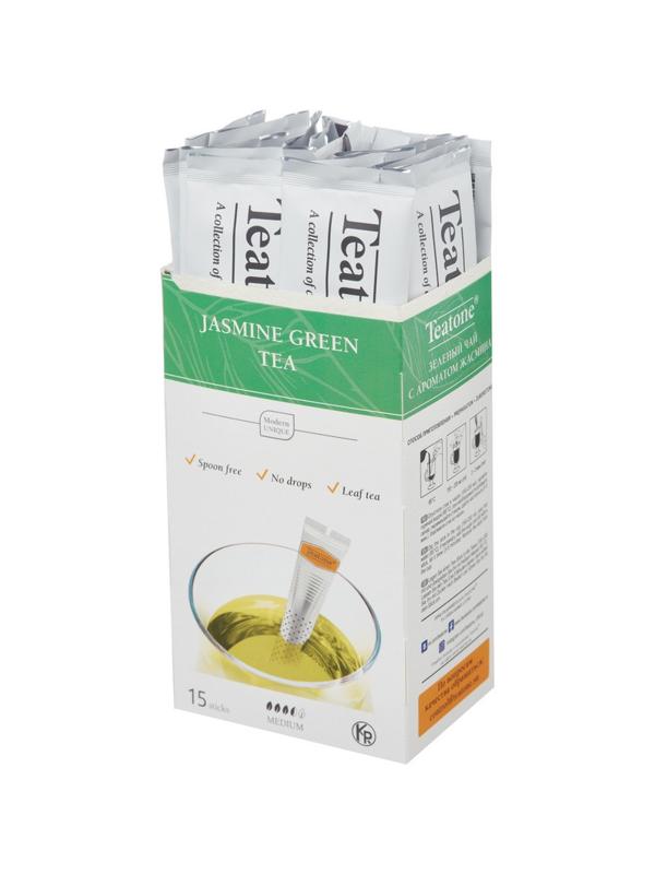 Чай Teatone зеленый с жасмином в металл.стике 15шт/уп. 737