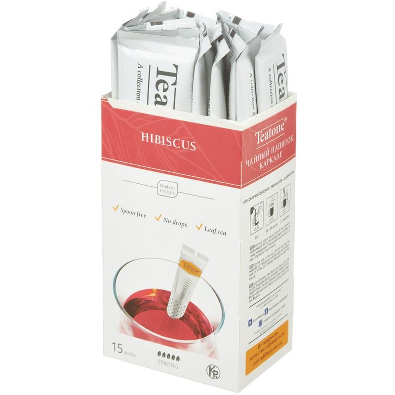 Чай Teatone каркадэ в металл.стике 15шт/уп. 741