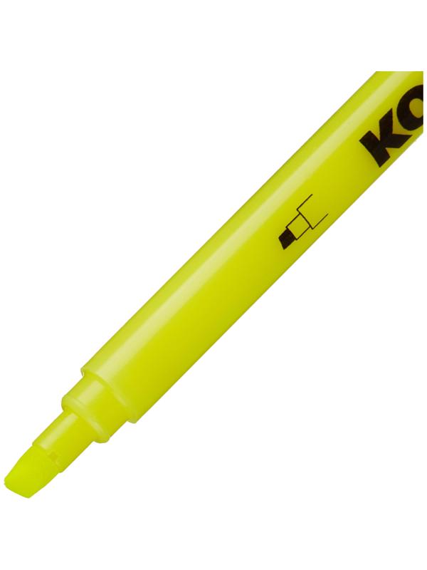 Маркер текстовыделитель Kores 0,5-3,5 мм скош.након.желт.36201