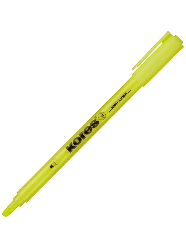 Маркер текстовыделитель Kores 0,5-3,5 мм скош.након.желт.36201