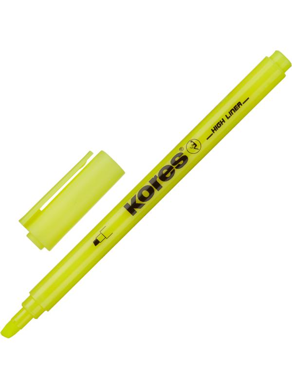Маркер текстовыделитель Kores 0,5-3,5 мм скош.након.желт.36201