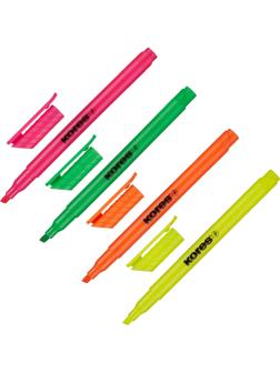 Набор текстовыделителей Kores 0,5-3,5 мм скош.након.наб.4цв.'36240