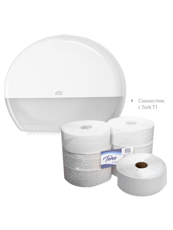 Бумага туалетная д/дисп Терес Эконом макси 1сл бел втор 480м 6рул/уп T-0014
